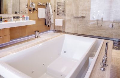 Refinished Bathtub in Modern Bathroom